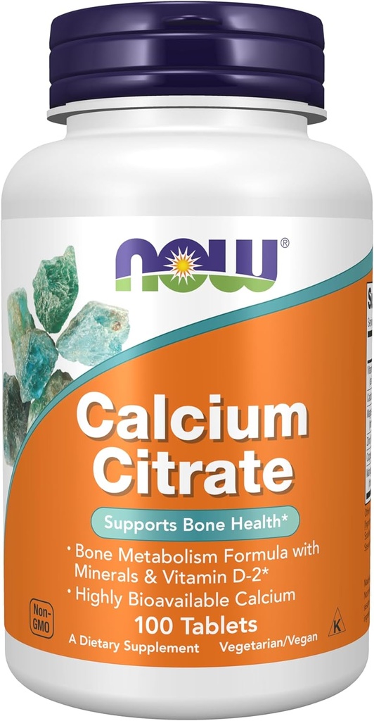 Now Foods Calcium Citrate, 100 טבליות