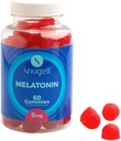 Snugell Melatonin Gummies 5 מ"ג - 60-Countary תוסף - ברי בלנדר עבור תמיכה בשינה טבעית מנוחה - טבעוני, Non-Habit Forming, Non-GMO, Pectin- Based, Gluten-Free - Made in the USA (1)