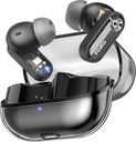 ToZO Crystal Pods Active Noise בוטלה עם אוזניות אלחוטיות, 10mm נהגים Deep Bass Stereo Sound, 4 Mics Smart ENC AI Calls, 32 EQ באמצעות App, Bluetooth 5.4 אוזניות, Crystal Case Design