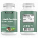 הריח של הטבע אורגני Ashwagandha תוספי מזון שחור - 1300 מ"ג טהור Ashwagandha לחלץ - תמיכה באנרגיה - non-GMO, Gluten-Free, טבעוני - 60 קפסולות