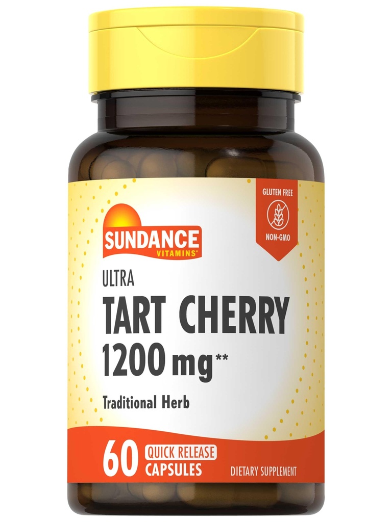Sundance Tart Cherry Capsules | 60 Count | Traditional Herb | Non-GMO and Gluten Free Supplement