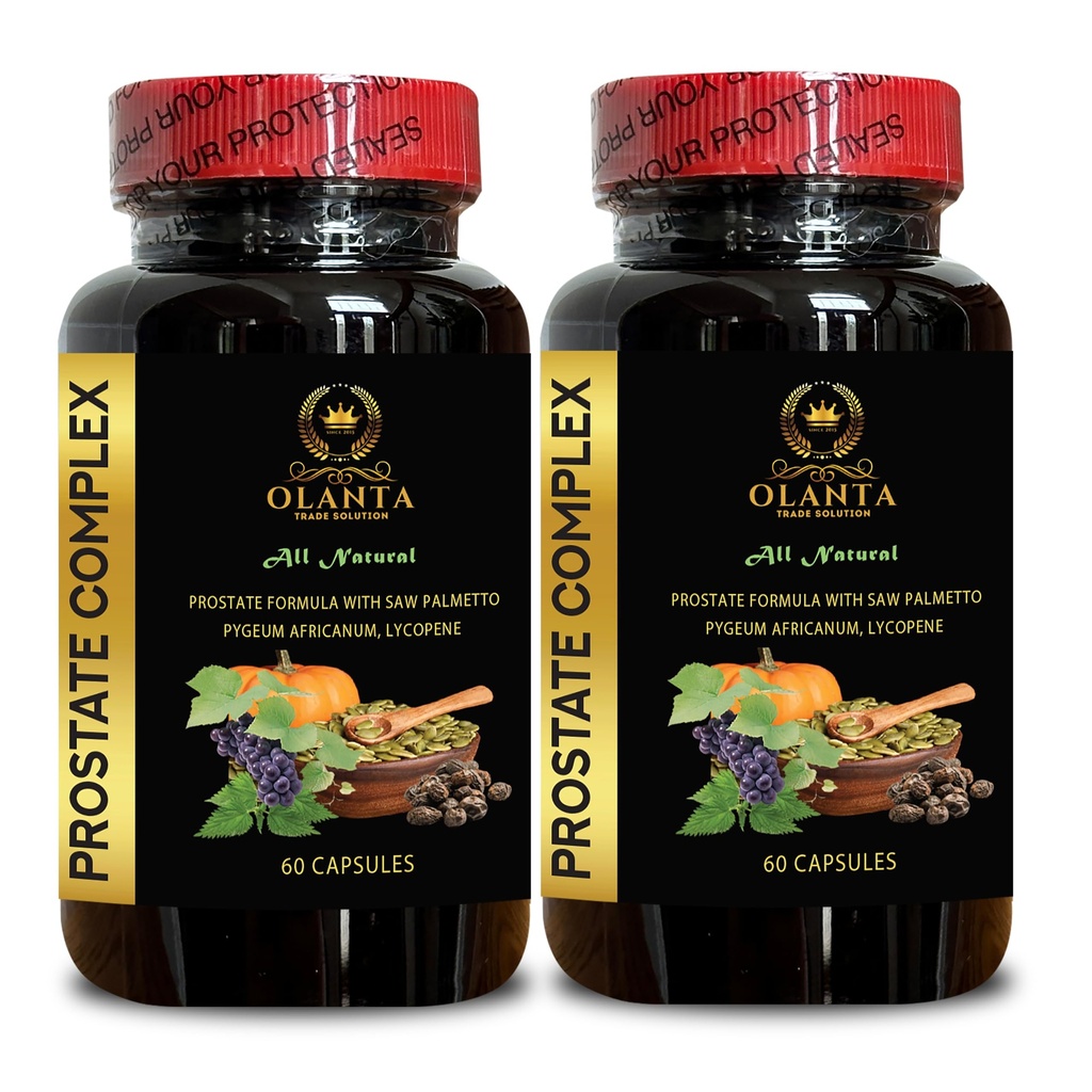 Generic Prostate Complex All Natural - Pumpkin Seed Extract Prostate, Prostate Health Complex, Saw Palmetto Extract, Pygeum africanum Extractd Extractd Extractd - 2 בקבוקים