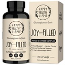 Joy-Filled Mood Support Supplement - 7 Herb Complex w/St. Johns Wort | Stress Relief - Helps Calm The Mind & Body | 100% גלולות מאושרות המבוססות על צמחים, Ashwagandha, Rhodiola Rosea | הסתגלות, 60 Cttm The Mind & Body