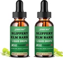 (2 Pack) Slippery Elm Bark נוזל טיפות, טהור אורגני Slippery Elm לחלץ 1000 מ"ג לבריאות העיכול, נוזל Slippery Elm Tincture תוסף צמחי, טבעוני, אלכוהול חינם, non-GMO, Gluten Freeten חינם Gluten Free