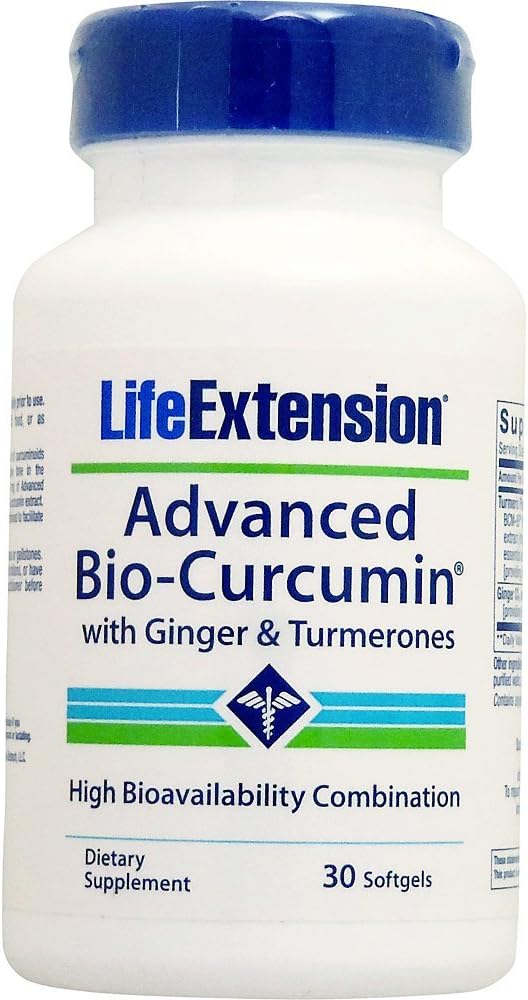 Life Extended Bio-Curcumin עם ג'ינג'ר & Turmerones, 30 רכות