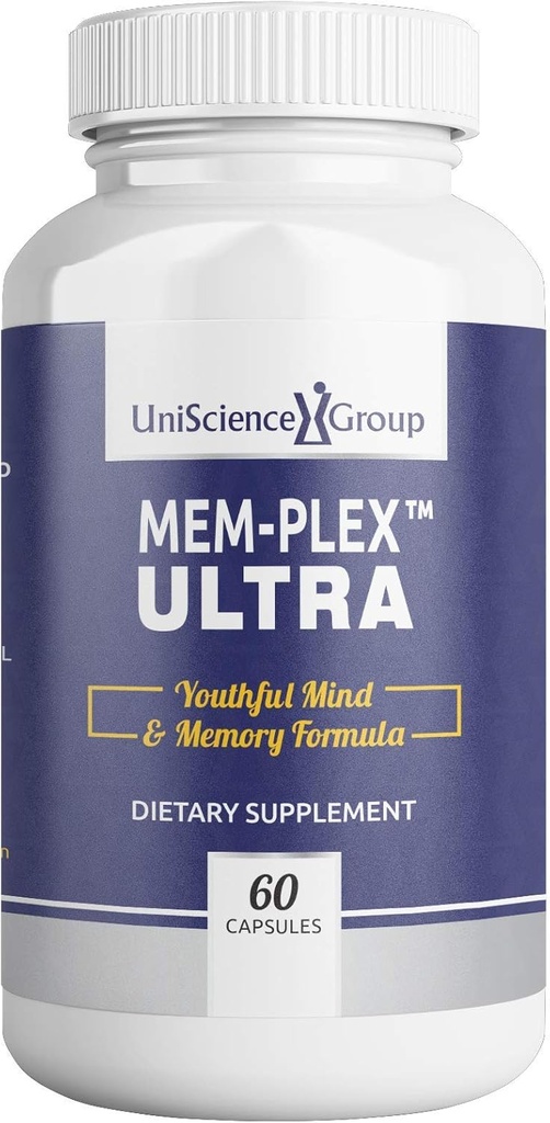 Mem-Plex Ultra, Natural Memory Support Supplement with Phosphatidyl Serine, Bacopa Monniera Extract and Neurofactor Whole קפה פירות לחלץ, 60 קפסולות