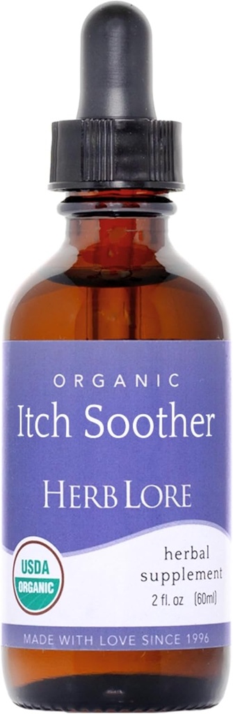Herb Lore אורגני Itch So Else Tincture - Soothes Itchy הריון עור & רש, חלב נוזלי, Dandelion & Yellow Dock Liver תמיכה תוספת טיפות (2 fl oz)