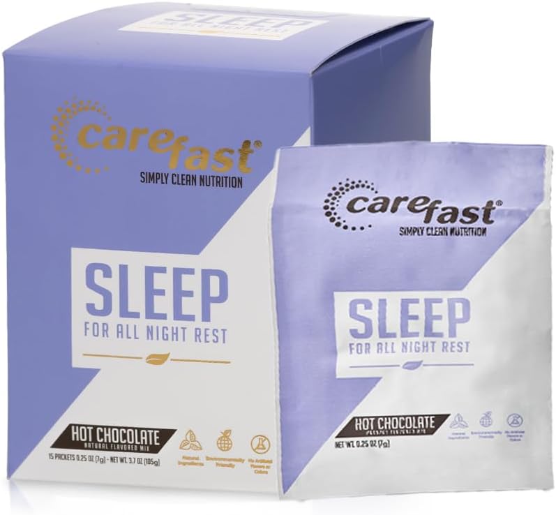 Sleep - Hot Chocolate Drink - Natural Sleep Supplement - Box of 15 Packets