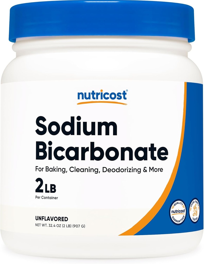 חומרים מזינים Sodium Bicarbonate (2LB) - 600 מ"ג פרי המשרת, Non-GMO, Gluten Free