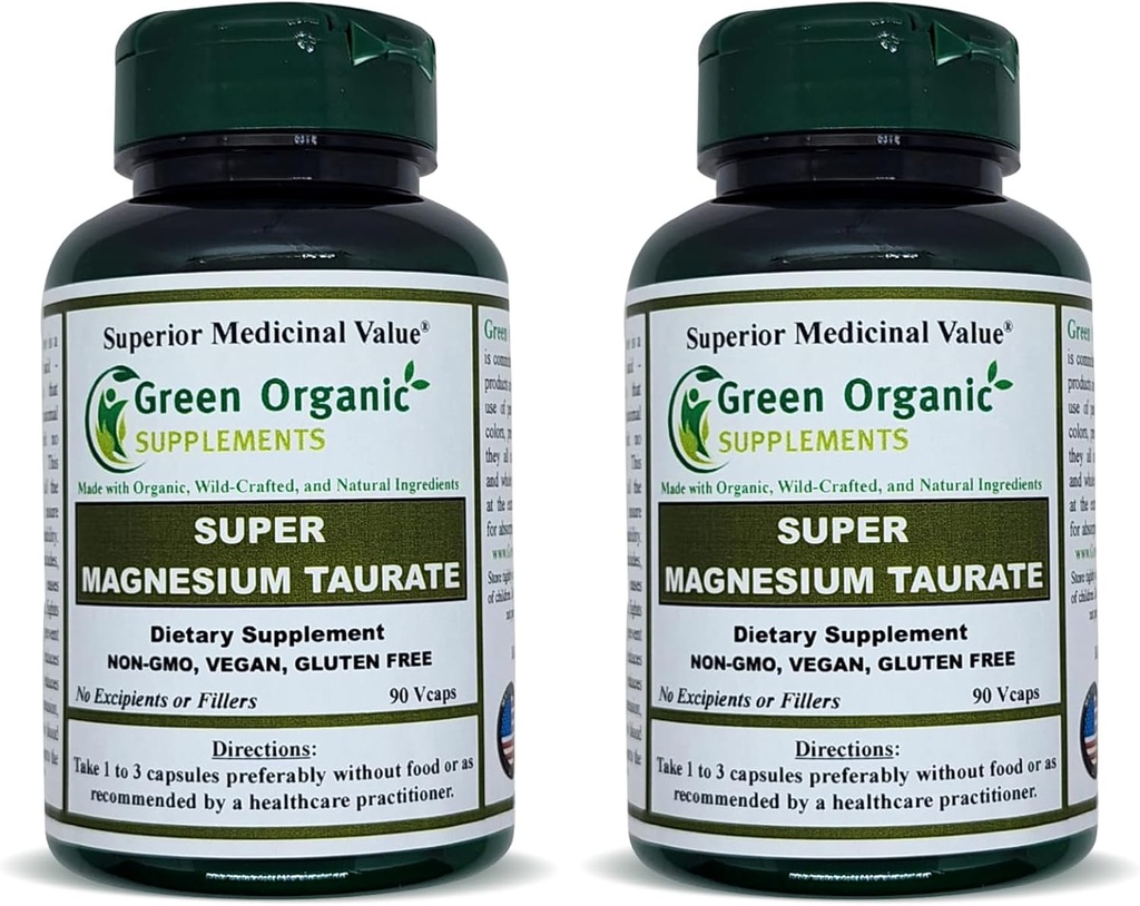 Magnesium Turate, High Absorbable, 90 VCaps, Non-GMO, טבעוני וגלוטן חינם, מיוצר עם אורגני, Wild-Crafted ו- Natural Ingredients (Pack of 2)
