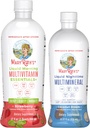 האותיות הקטנות של MaryRuth's Liquid Morning Multivitamin (Strawberry) & Yellow Nighttime Multimineral (Coconut, 15oz)