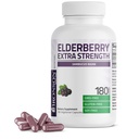 Bronson Elderberry תוספת כוח, תומך מערכת החיסון בריאה והגנה מפני חמצון, Non GMO, 180 קפסולות צמחוניות