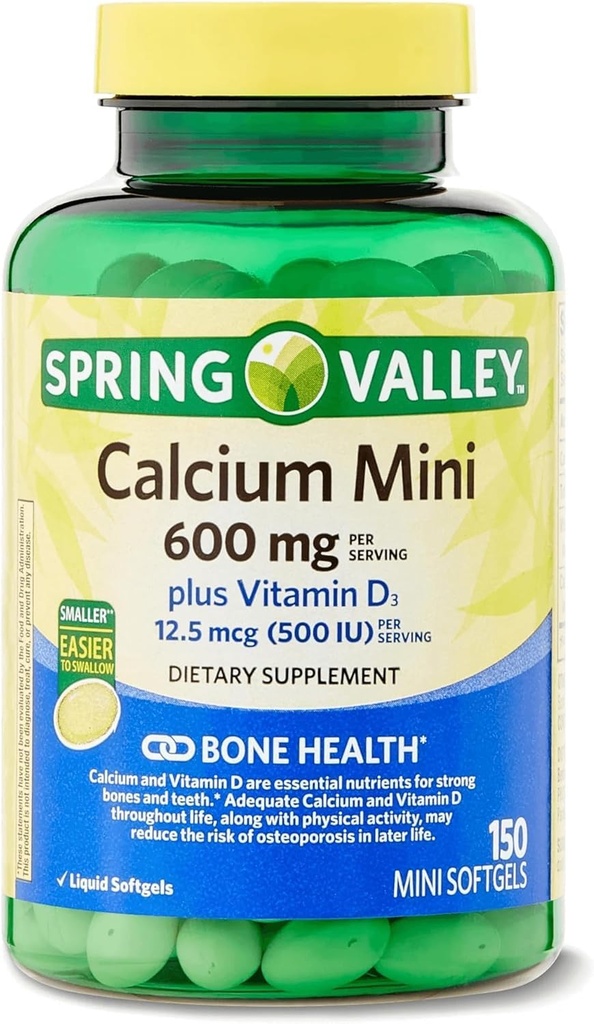 עמק האביב Calcium Plus ויטמין D3 150 Mini Softgels | תוסף Calcium | Calcium Mini Softgels