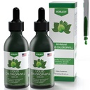 Chlorophyll נוזל טיפות - 100% אנרגיה טבעית Booster ו- Immune Support - פנימי Deodorant ו Detox - Altitude Sickness Relief - קיצור מהיר, טבעוני ו- non-GMO - 120 משרתים (Pack of 2)