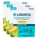 נוזל I.V. hydrotion Multiplier® Sugar-Free - לימון Lime - אבקת הידרה Packets | אבקת דלק אלקטרוליטית לשתות Mix | Convenient Single- Serveing Sticks | Non-GMO | 14 משרתים (Pack of 3)