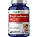 NusaPure American Geneseng 10:1 לחלץ, 500 מ"ג שווה ל 5000 מ"ג - 200 קפסולות Veggie (Vegetarian, non-GMO, טבעוני)