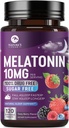 Melatonin 10mg מהיר Dissolve תוספי מזון, תוספת תמיכה בשינה למבוגרים - תוספת כוח 10 מ"ג מלטונין Tablet עבור תמיכה בשינה מנוחה, סטרוברי פלמור, סוכר חינם non-GMO - 120 יום אספקה