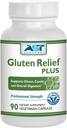 Gluten Relief Plus - 90 קפסולות צמחוניות - תמיכה בגלוטן - Premium Natural Digestive Enzyme Formula - Contains DPP-IV Enzyme Complex - AST Enmes
