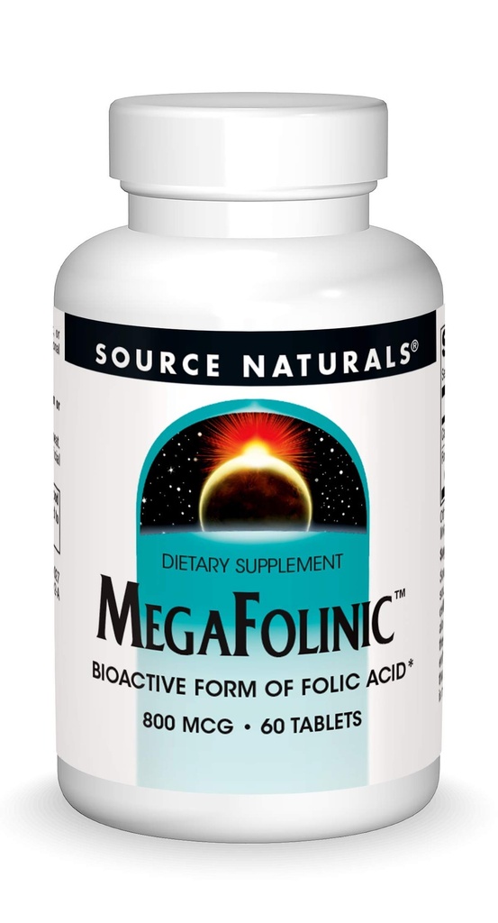 מקור טבעי MegaFolinic 800mcg - 60 טבליות