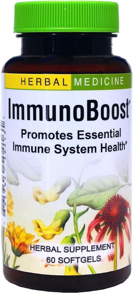 Herbs Etc. Immunoboost - תוסף צמחי לתמיכה במערכת החיסון - תמיכה בריאות החיסון עם Echinacea Angustifolia, Astragalus & Calendula - Gluten-Free - 60 Softgels (60 משרתים)