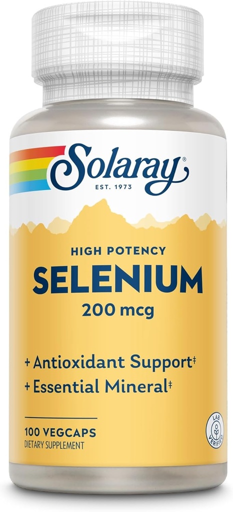 Sunay Selenium 200 Mcg High Potency, 100 Ct