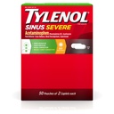 Tylenol Sinus Severe Day Caplets with Acetaminophen 325 מ"ג, Guaifenesin 200mg & Phenylephrine HCl 5 מ"ג, Non-Drowsy Pain Reliever, מצפה ו Nasal Decongestant, 50 חבילות נסיעות של 2 ct Packs של 2 ct