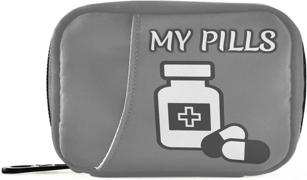 גלולת גלולות מארגנת Pill Box 7 Day Pill Case Bag Travel Pill Productionser Bag with Zipper Portable Weekly Case Size עבור תוסף ויטמין