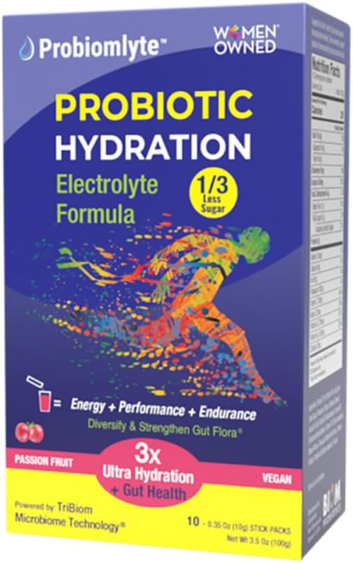 Probiomlyte Probiotic hydrotion Amplifier. אלקטרוליטים + ויטמין מפתח + פרוביוטיקה + Prebiotics + Postbiotics + Citrulline | Better Endurance, Performance, Energy, Gut Health