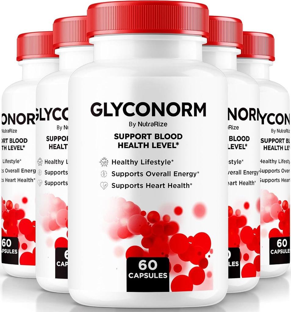 (5 Pack) Glyconorm קפסולות - פורמולה רשמית לתמיכה בדם עבור רמות בריאות, Glyco Optimizer Pills, All Natural Blood Vessel ניקויer, Glyco Norm Review (300 קפסולות)