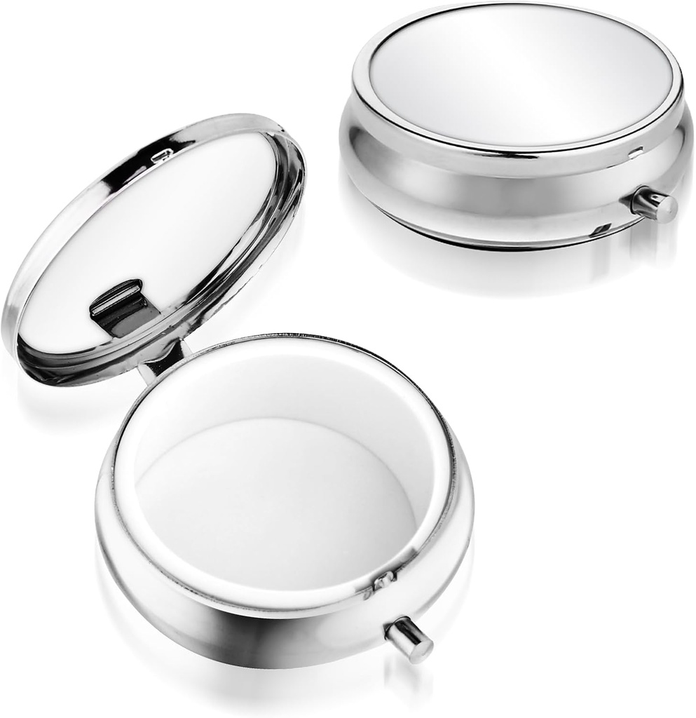 Sibba Portable Medicine Pill Case, Travel Multi-Functional Moisture Proof Box for Purse & Pocket, Metal Medicine PillPSKer Box for ויטמינים, שמן דגים ותוספים (1 השוואת)