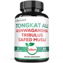 Satoomiטונגkat Ali Root לחלץ 200:1-9 עשבים חיוניים עם Ashwagandha, Tribulus Terrestris & More - תמיכה כוח, אנרגיה ו Immune בריא - 60 טבעוני Caps 2 חודש אספקה