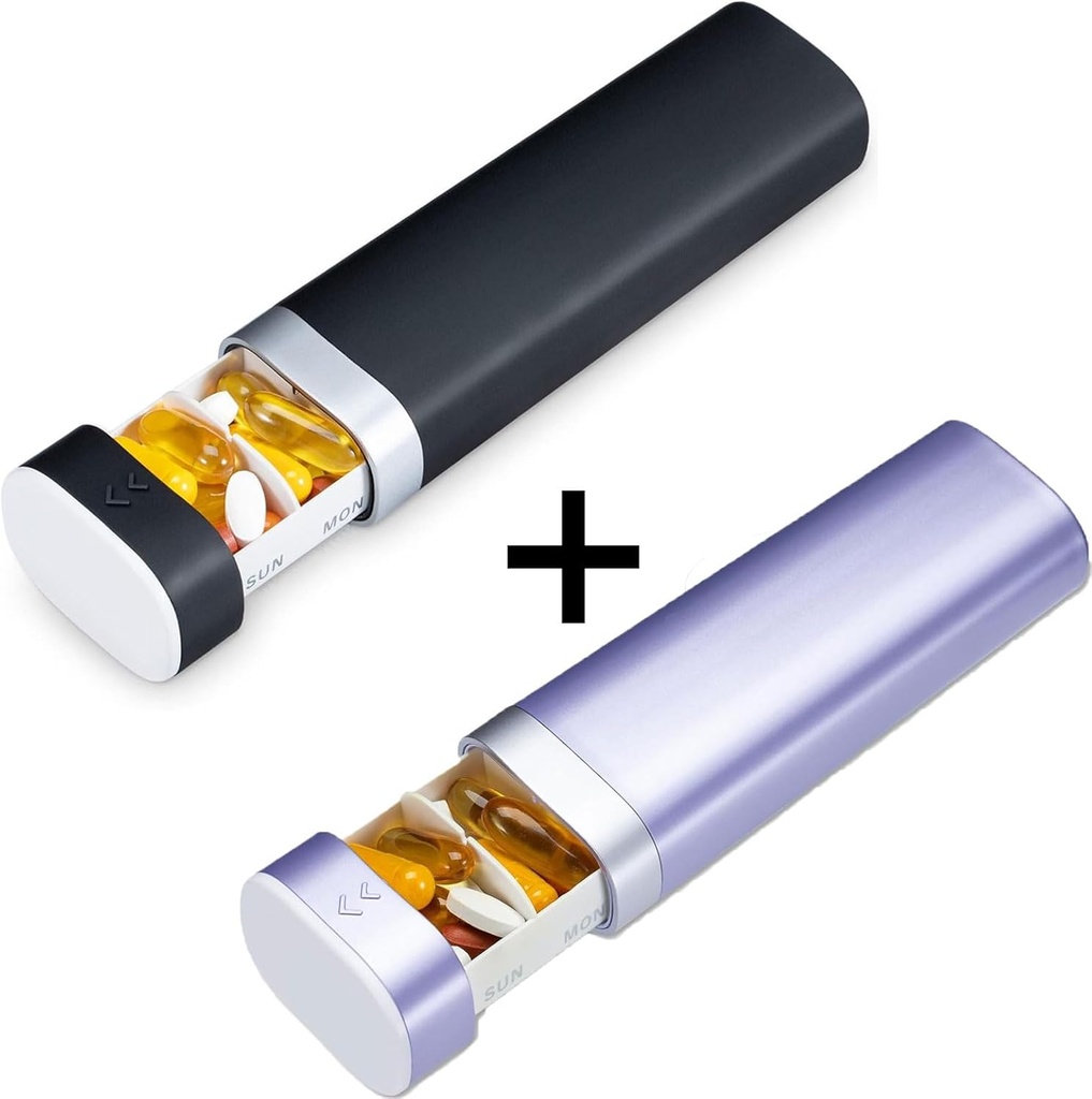 מארגנת גלולות שבועיות 7 יום, Betife Daily Pill Box, Travel Pill Case, Sweet Pill Holder כדי להחזיק ויטמינים, תרופות, תוספים, גלולות מארגנת