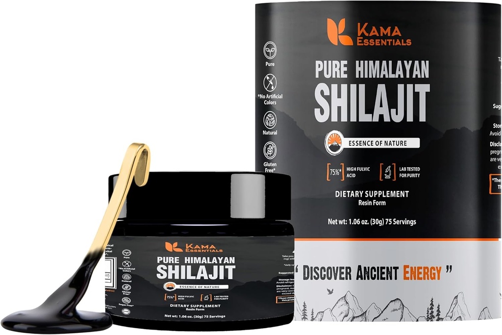ההימלאיה Shilajit Resin - 75% Fulvic Acid, 85+ מינרלים - זהב כיתה Ayurvedic תוספת לאנרגיה, כוח ו- Wellness - Lab-Tested - 30g Shilajit עבור גברים ונשים