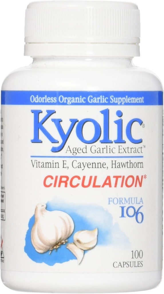 Kyolic Age Garlic Extractal Heart Formula 106 - 100 קפסולות