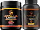 Gorilla Mind Pre Workout (Strawberry קיווי) + Premium Whey חלבונים (Chocolate) - מקיף עבור דלק תוצאות מקסימליות