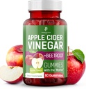 Apple Cider Vinegar Gummies - Natural Apple Flavor - Healthy Keto Gummies - Non GMO, טבעוני, Gluten Free - Apple Cider Gummies (60 חתיכות)