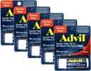 Advil Ibuprofen 200 מ"ג (NSAID) Pocket Pack, 10 טבליות coated (Pack של 5)