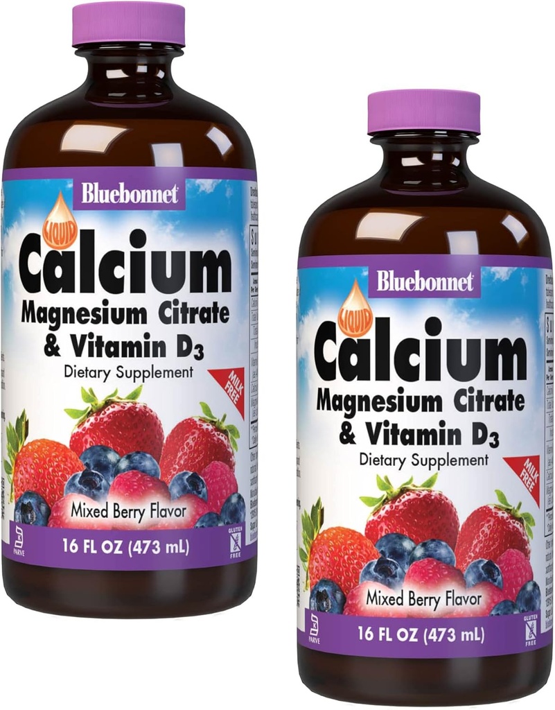 LQD Calcium Magnesium Citrate (Mixed Berry) 2Pack