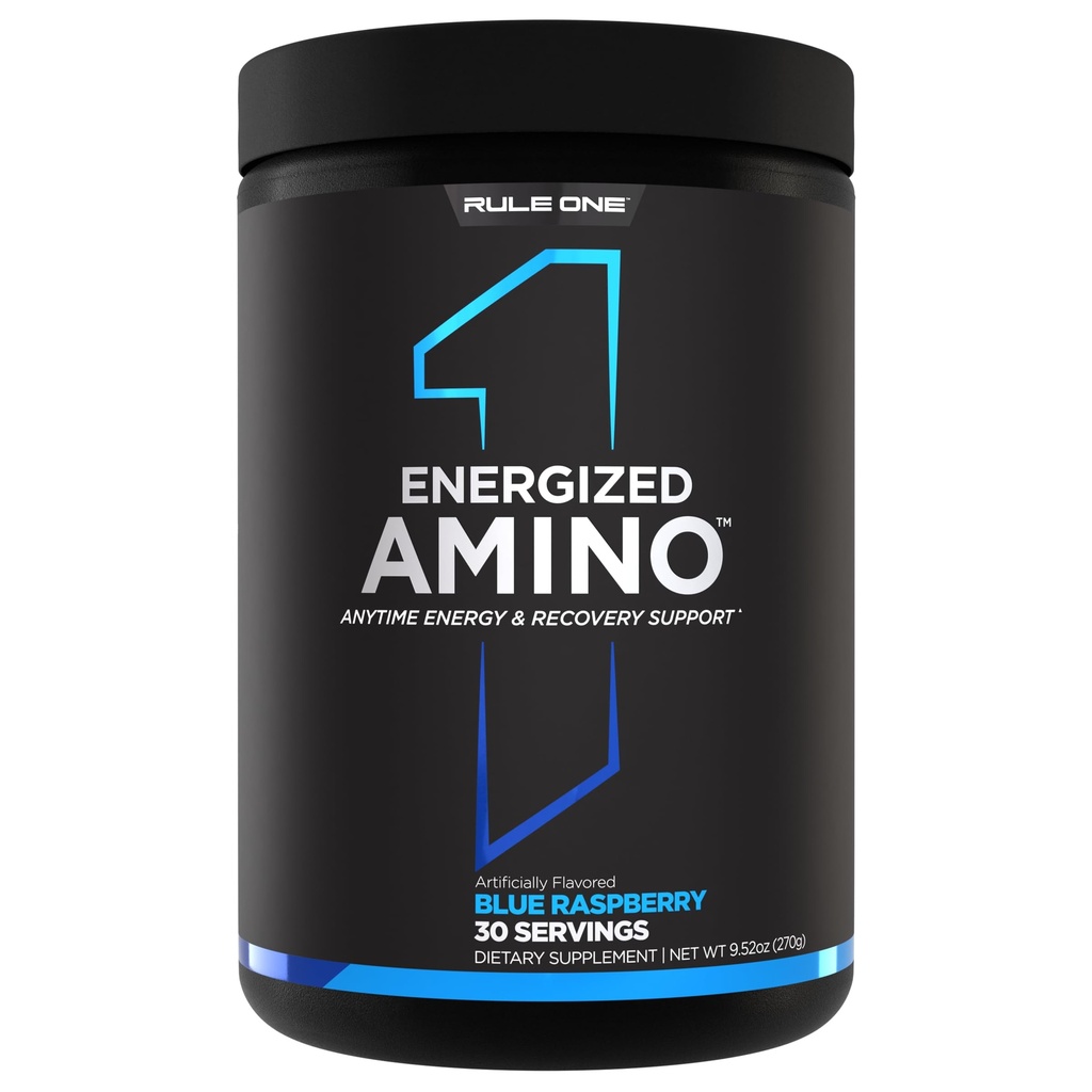 כלל 1 חלבונים אנרגיה מוזג Amino - כל עת אנרגיה ושיקום תמיכה עם BCAAs, Glutamine, Citrulline, Beta Alanine, Caffeine מקפה ירוק ו Tea Leaf Extracts (כחול פטל, 30 משרתים)