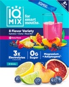 אבקת IQMIX hydrotion Electrolyte - 4in-1 פורמולה להשקה, בהירות נפשית, Mood & Recovery - Sugar-Free, Keto Drink Mix with Magnesium L-Threonate & Lion's Mane - 8-Counter Sampler (All Flavors)