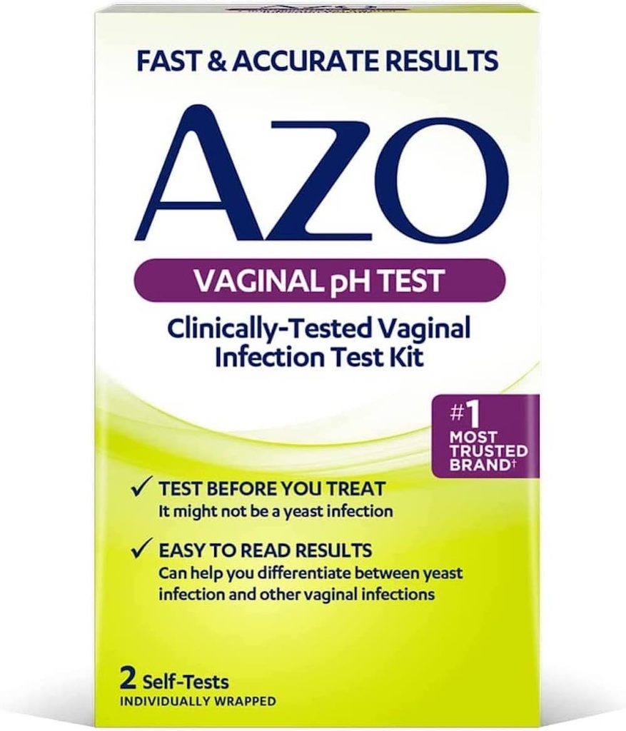 AZO Vaginal pH Test Kit, Clinically-Tested Vaginal זיהום Test Kit, FSA / HSA Eligible, Fast & Accurate תוצאות, מתוך # 1 הכי אמין Urinary Health Brand, 2 self-Testss