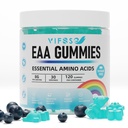 EAA Gummies 120 חניכיים (בלום כחול), Essential Amino Acids - All 9 Essential Aminos (EAA) וכלChain Aminos (BCAAs), Non-GMO, Gluten Free, Vegetarian Friendly Friendly Friendly