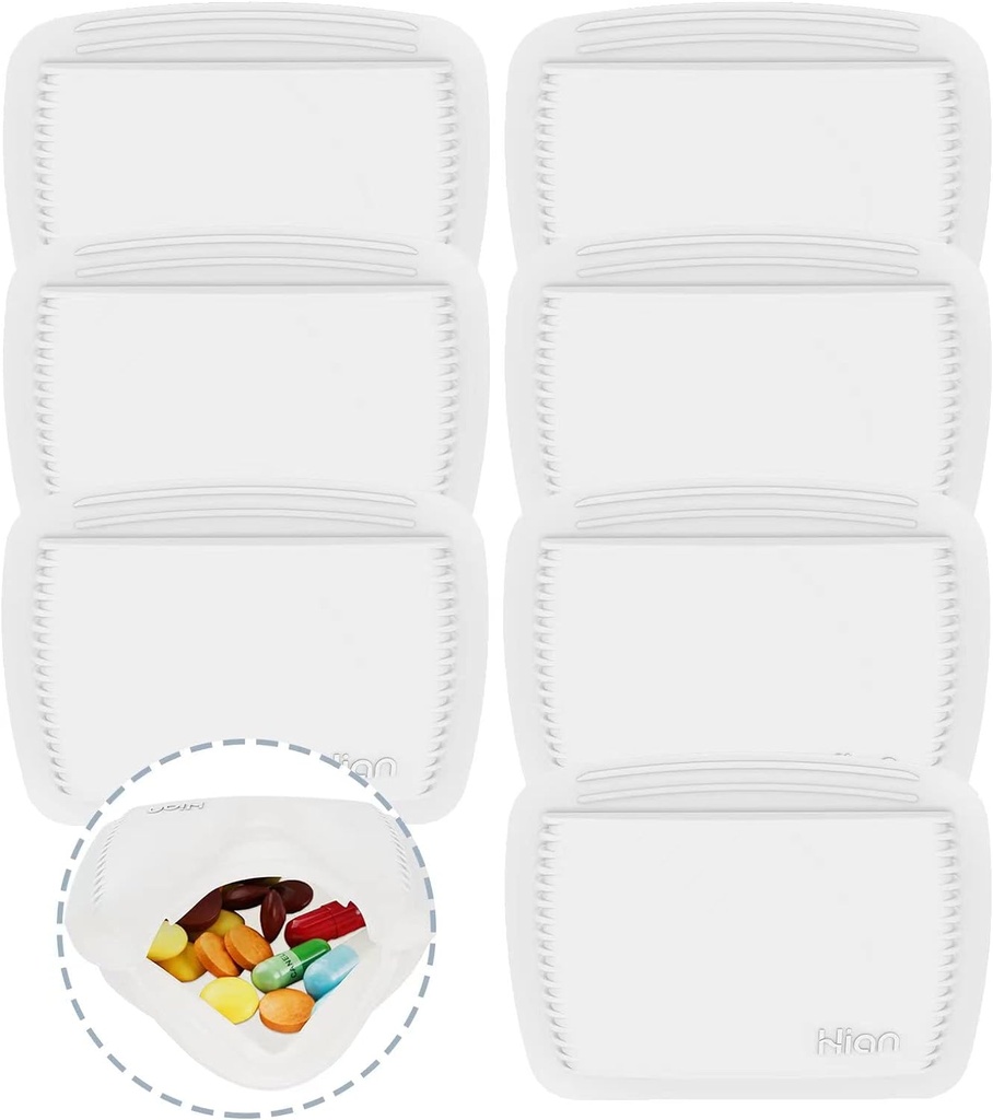 7 Pieces Squeezable Pill Pill Case - Small, Light Weight Pill מארגנת עבור נסיעות - גלולות Pouch Holds Medicines Securely - Sturdy Design with Easy Fus-Free Access - Pocket Sized & Discreetet