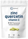 Micro Ingredients Quercetin עם ויטמין C ו Zinc, 240 קפסולות | Quercetin 500 מ"ג, ויטמין C 500 מ"ג, Zinc 50 מ"ג (Picolinate, Citrate, Glycinate, Gluconate)