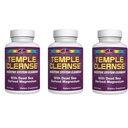 7 אורות מקדש ניקוי 3-Pack מיוחד, Magnesium, ניקוי קולון מבוסס חמצן דקוקס, Relieves Occasional Constipation עם No Gas או Bloating, Body Detox וניקוי לנשים וגברים