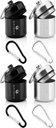 Portable Keychain Pill Holder Case - Discreet Waterהוכחה Mini Pill Container עם קארבינים חזקים עבור Pocket Purse Travel Bags - אלומיניום Alloy Pill Fob Box for Medicine - 4 Pack