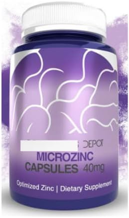 Depot MicroZinc כמוסות, 40mg אופטימיזציה Znc, 365 Count Dietary תוסף