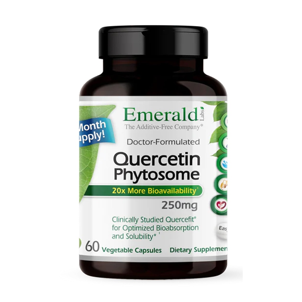 EMERALD LABS Quercetin Phytosome - Quercetin Complex for Immune Support - טבעוני וגלוטן חינם - 60 קפסולות ירקות