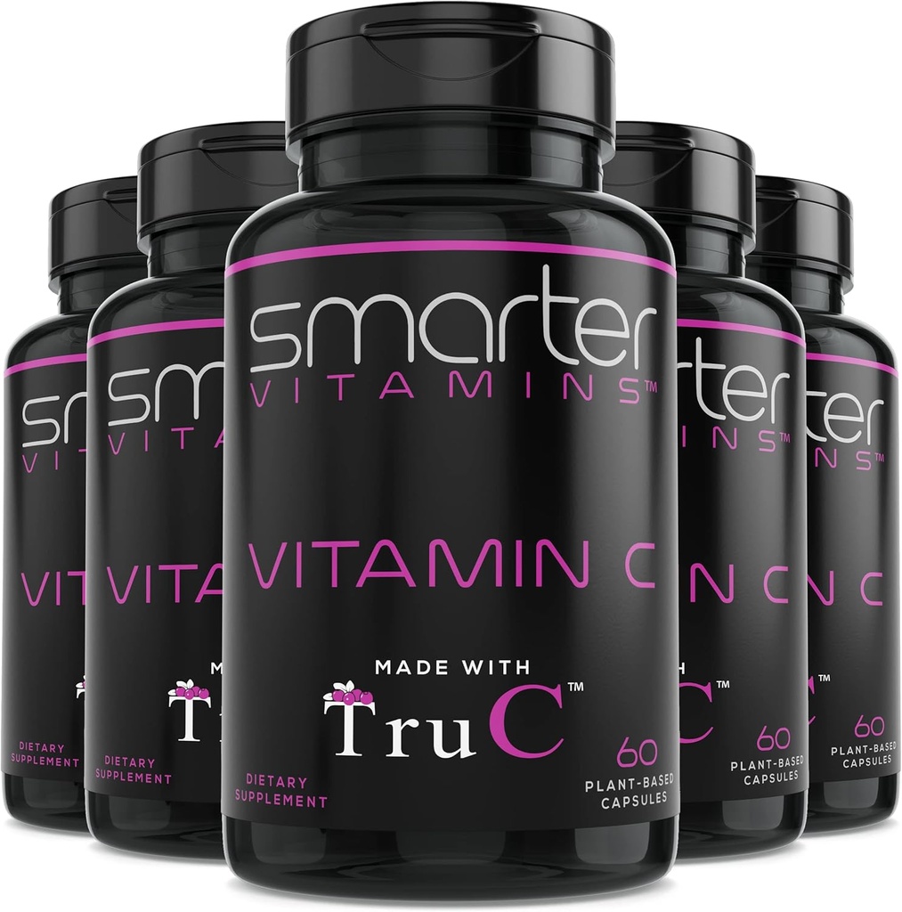 (5 Pack) Raw Whole Food ויטמין C מ Berries, Premium Antioxidants, Bioflavonoids & Polyphenols, 300 קפסולות טבעוניות