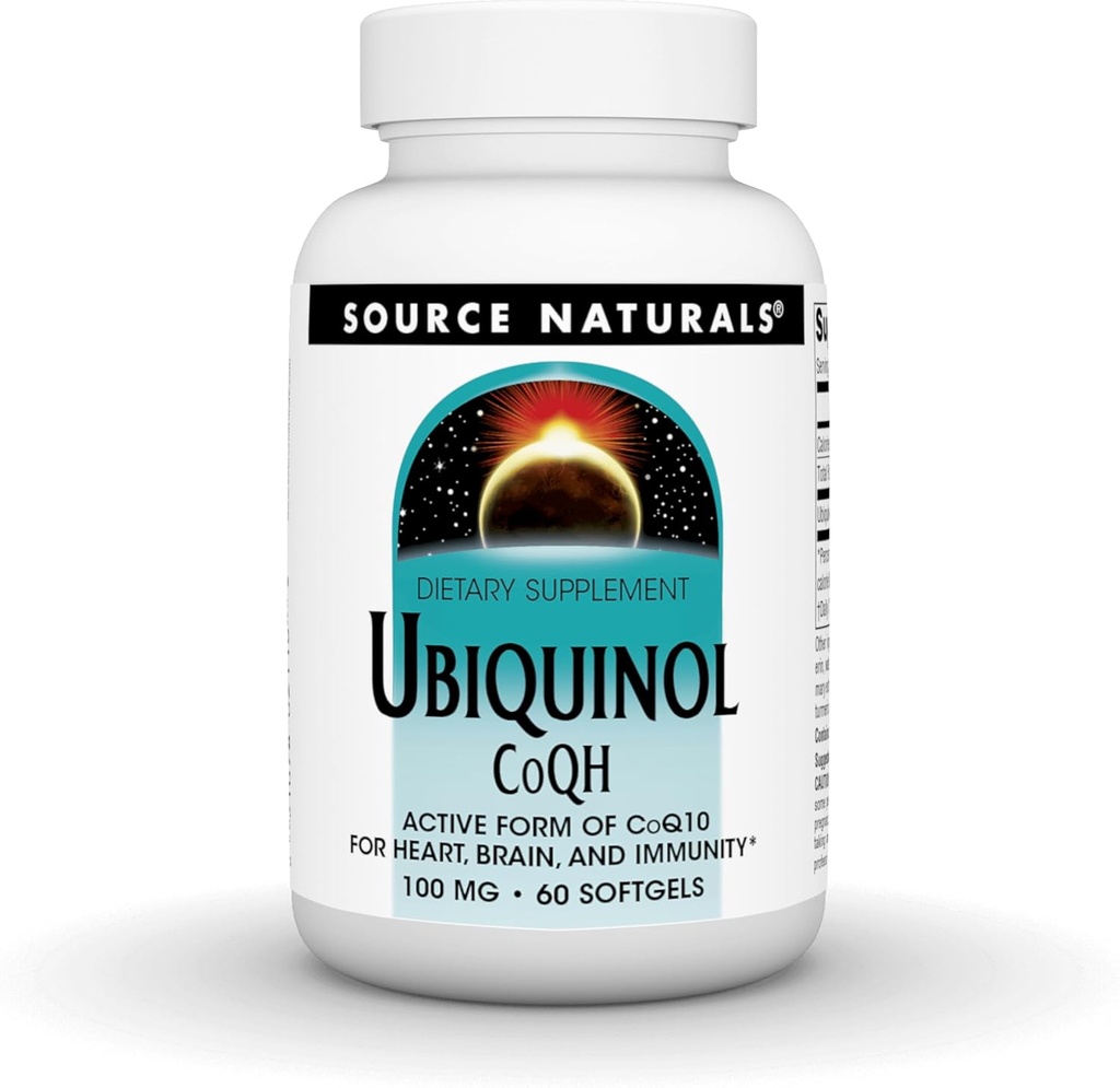 מקור טבעי Ubiquinol CoQH 100 מ"ג המשרת 60 Softgels